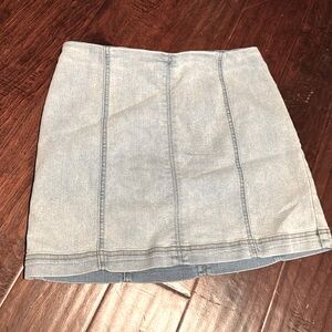 Wild Fabel denim skirt vertical seaming lt denim cotton blend sz 12curve hugging